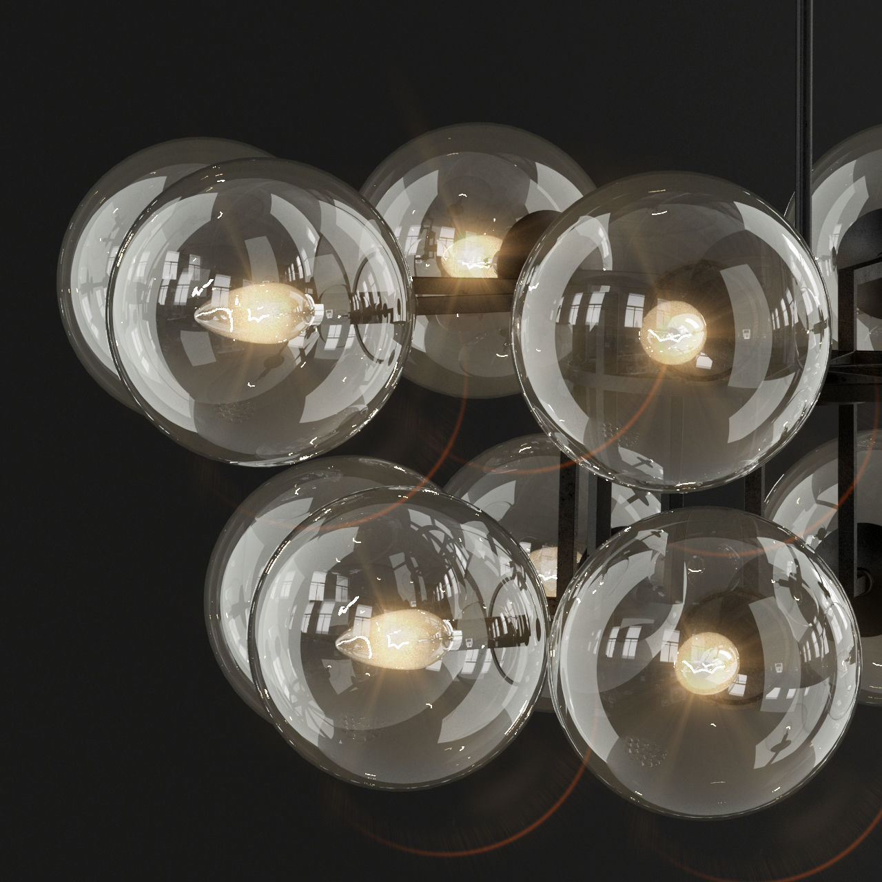 Rowan Round Chandelier 3D model_1