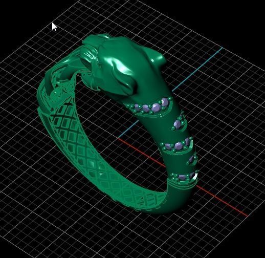kaplan yuzuk - tiger ring - 3d model 3D print model_1