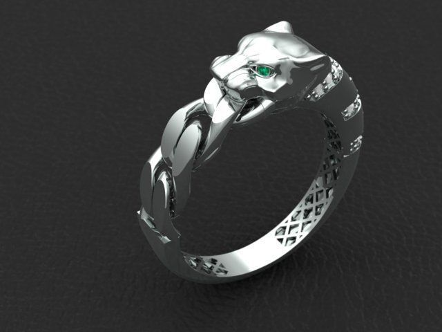 kaplan yuzuk - tiger ring - 3d model 3D print model_2