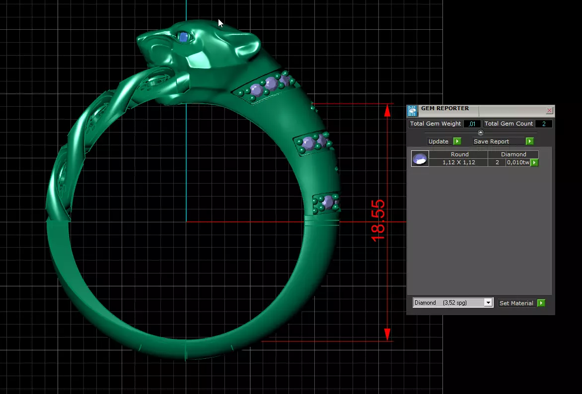 kaplan yuzuk - tiger ring - 3d model 3D print model_0