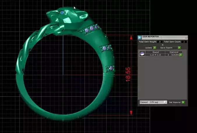 kaplan yuzuk - tiger ring - 3d model 3D print model