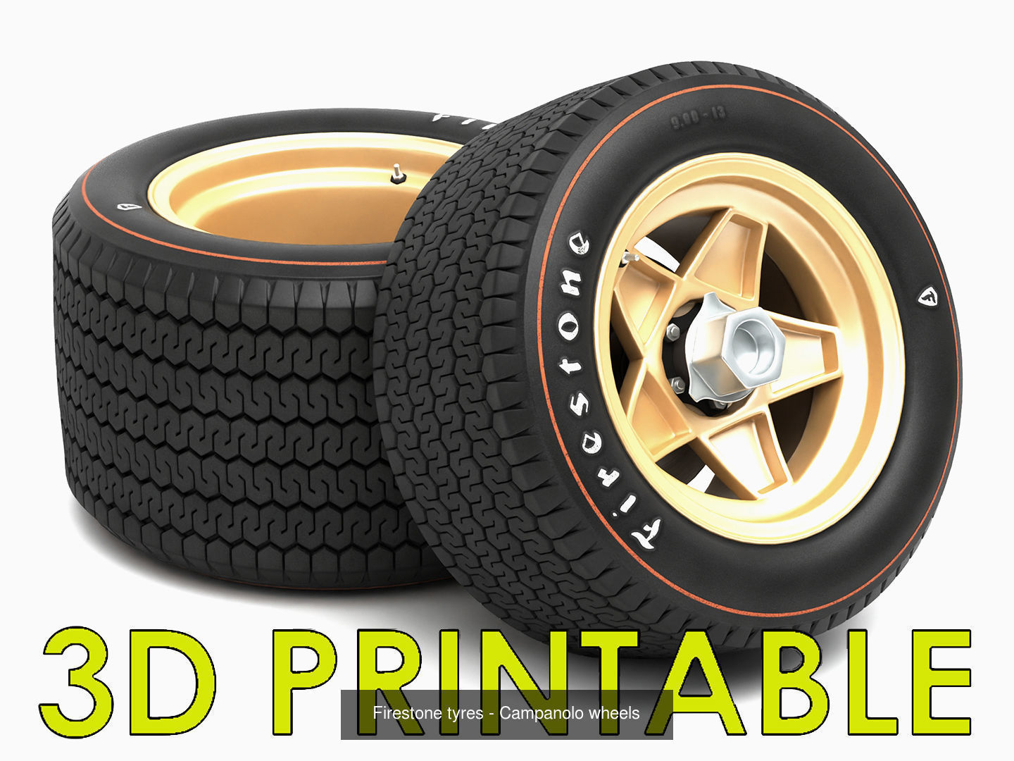 3D Printable Classic Racing Wheels Bundle 3D Model Collection_1