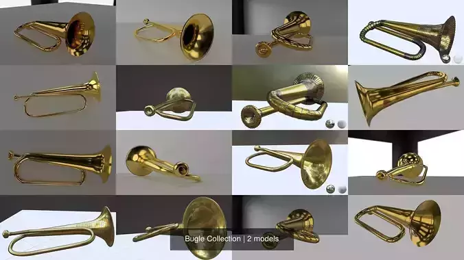 Bugle Collection brass trumpet 