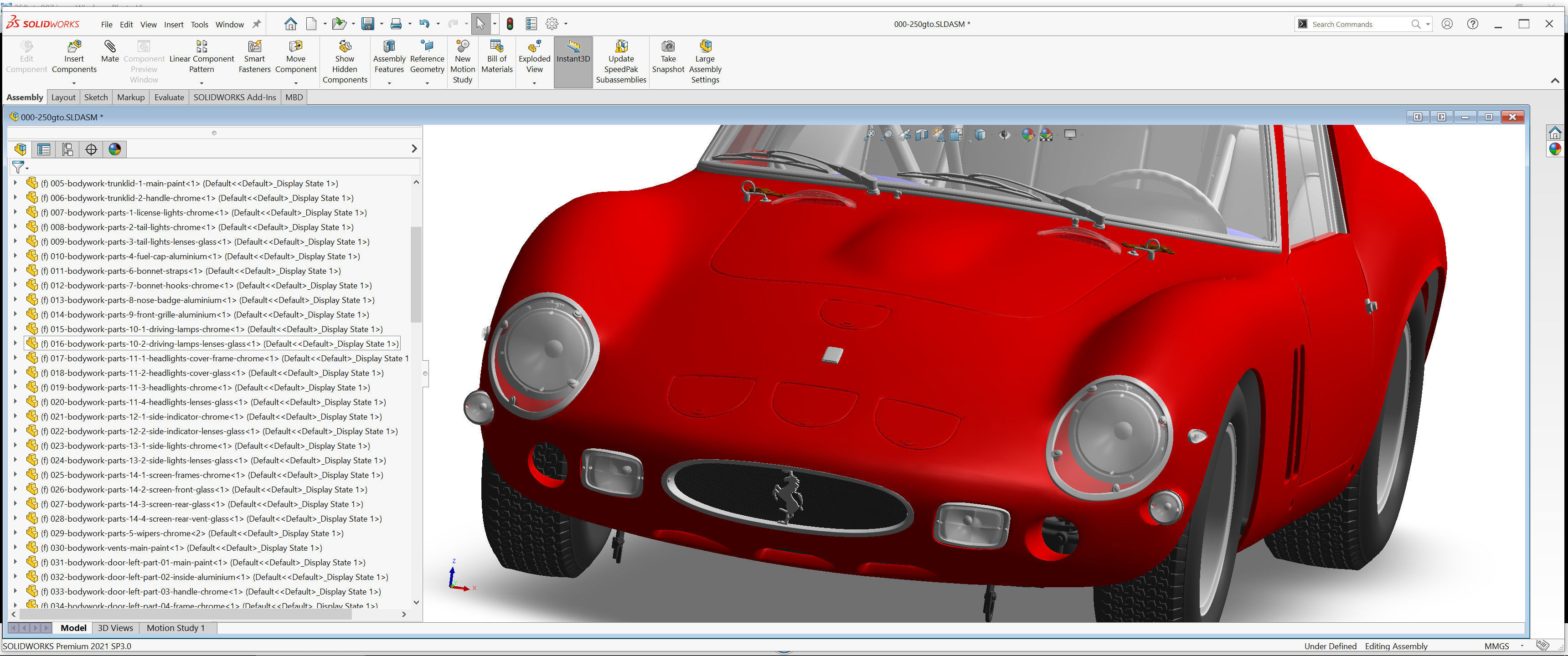Ferrari 250 GTO - Full Car Kit Bundle Pack 3D Model Collection_25