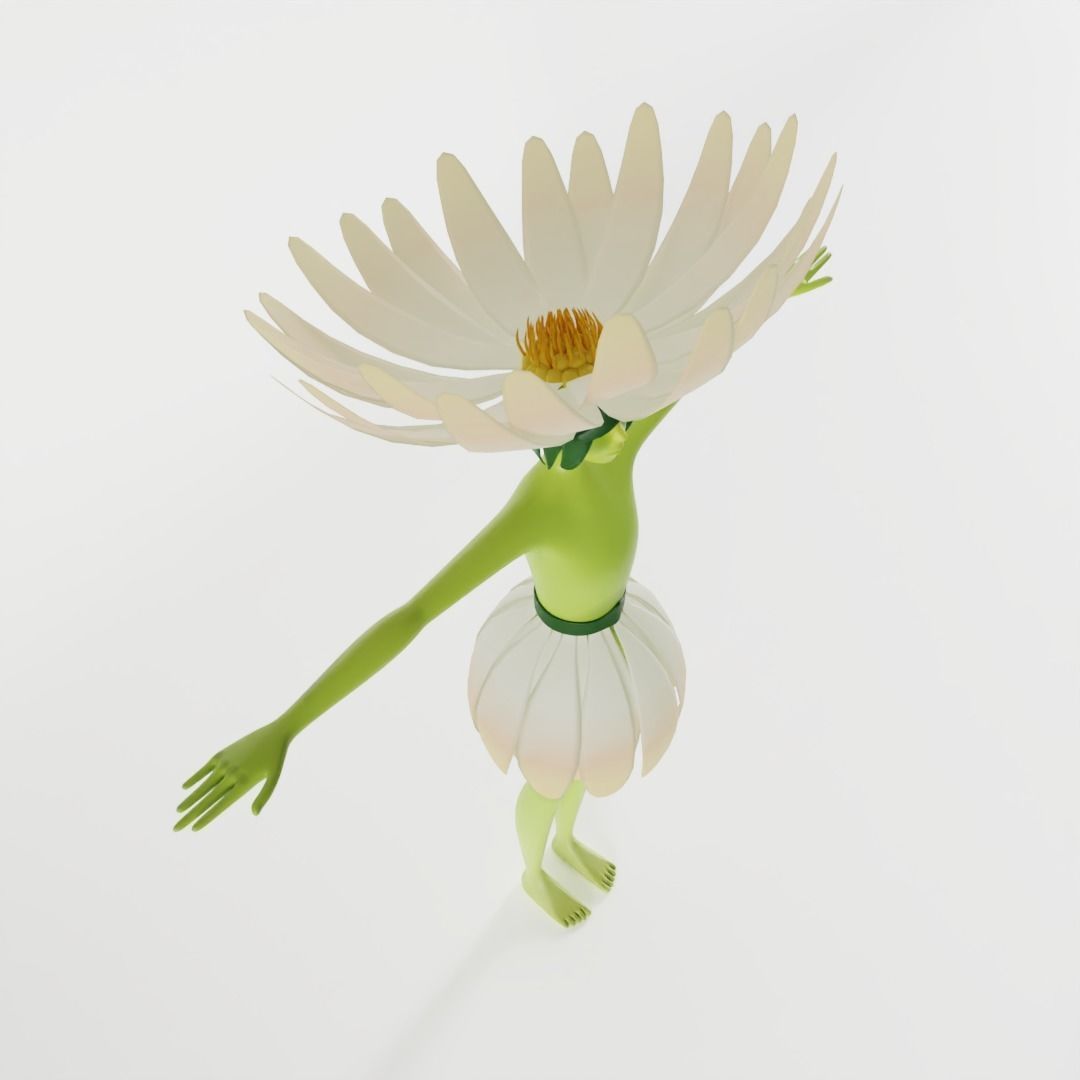 Flower Girl 3D model_3