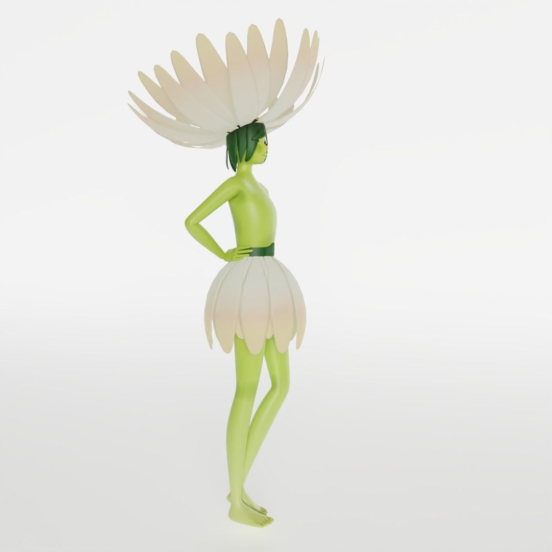 Flower Girl 3D model_1