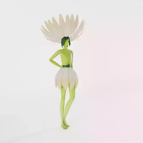 Flower Girl 3D model