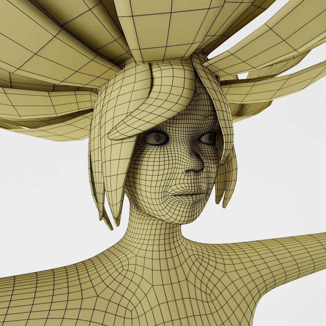 Flower Girl 3D model_8