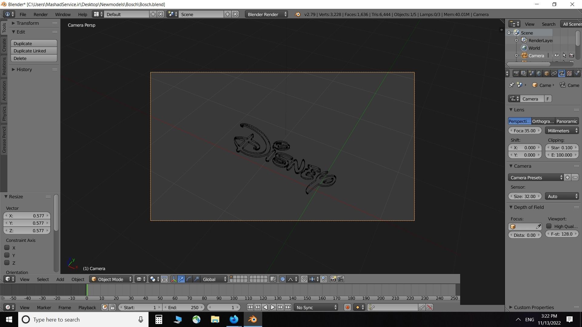 Disney Logo  3D print model_3