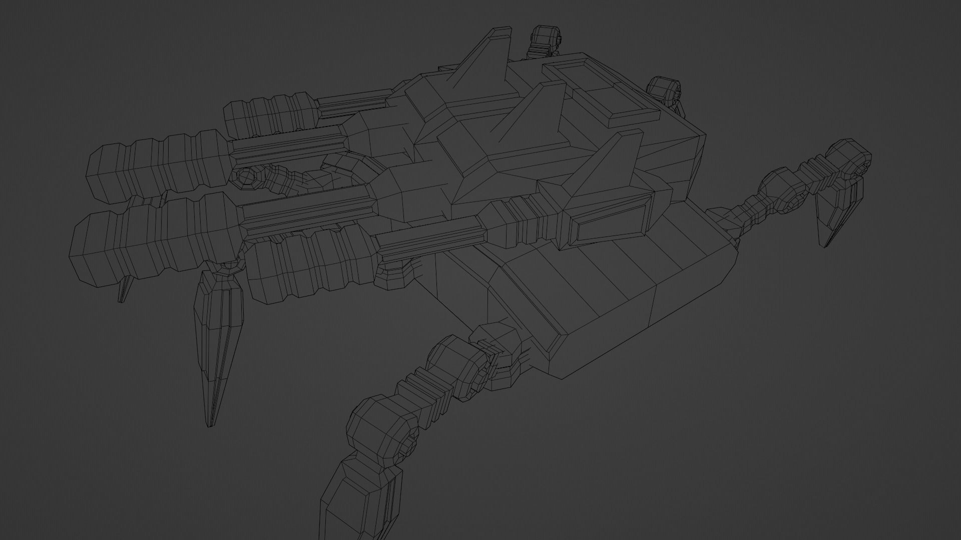 Spider Tank Low-poly 3D model_6