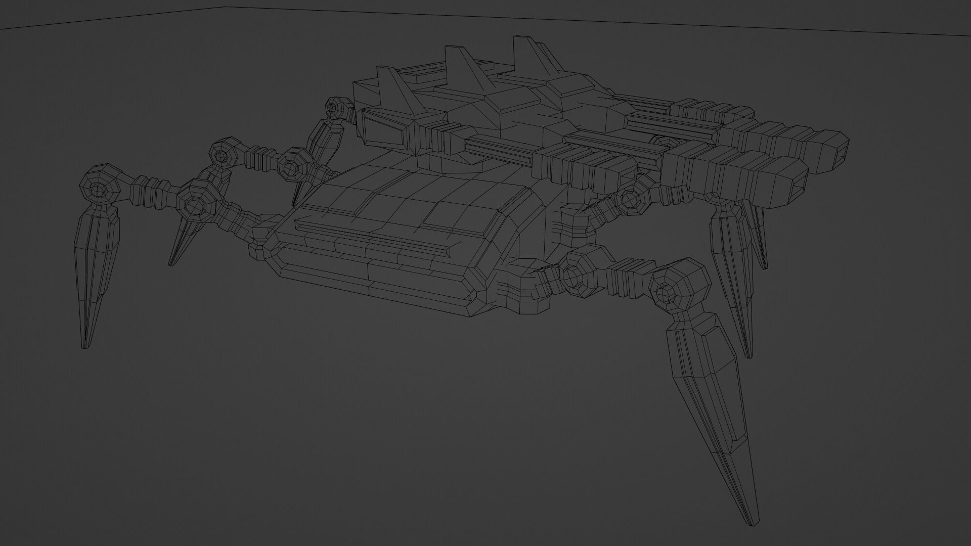 Spider Tank Low-poly 3D model_4