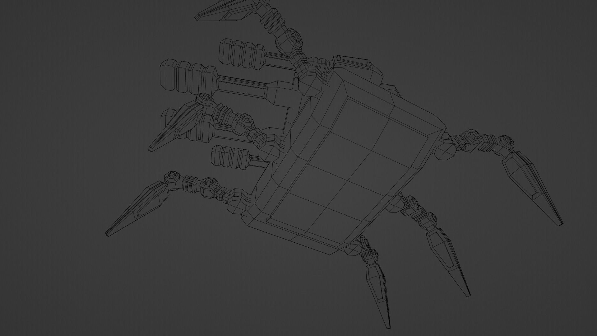 Spider Tank Low-poly 3D model_7