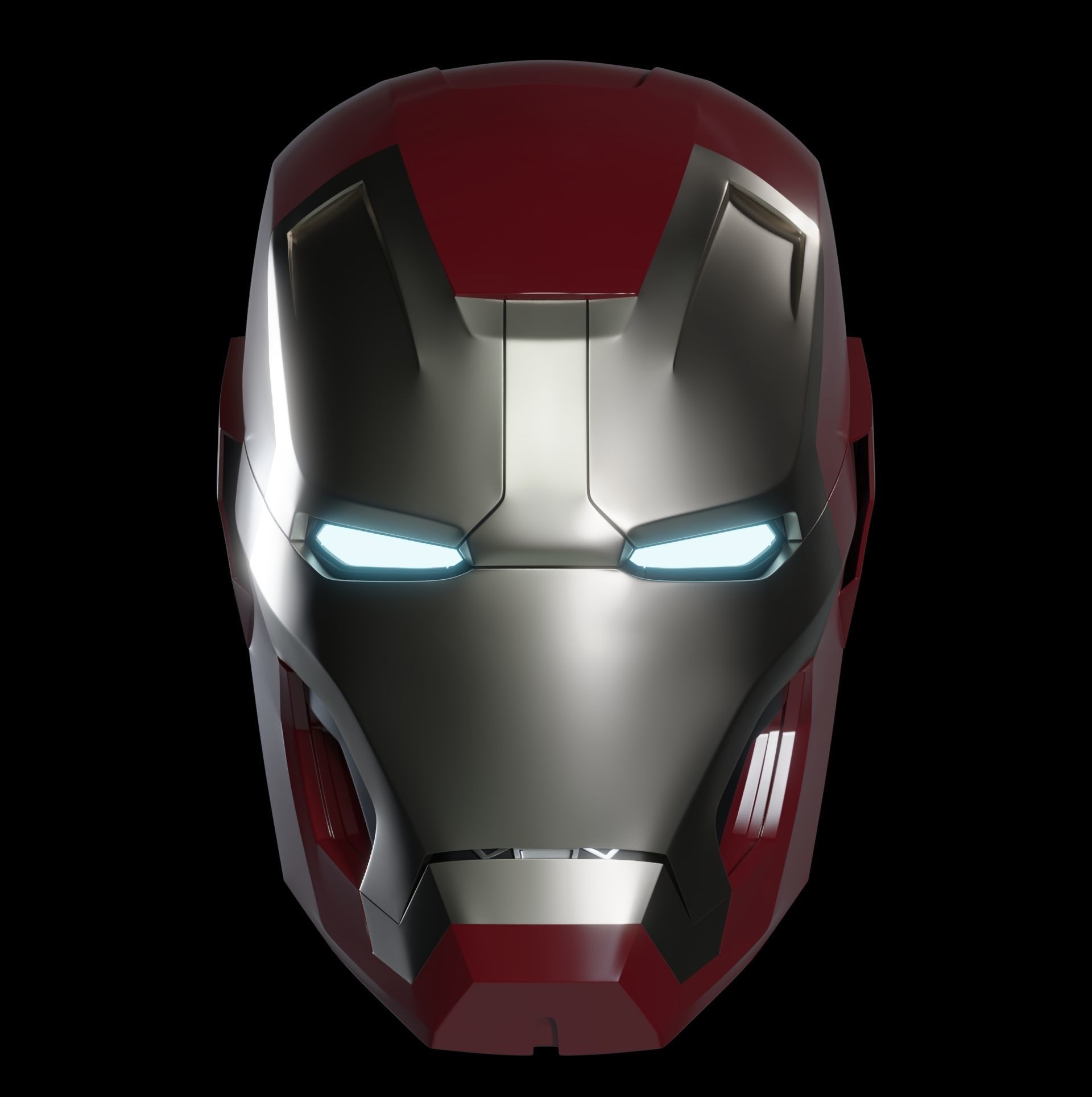 Iron Man Mk 42 Mk 43 Mark 42 Mark 43 Plain 3D Printable Helmet 3D print model_2