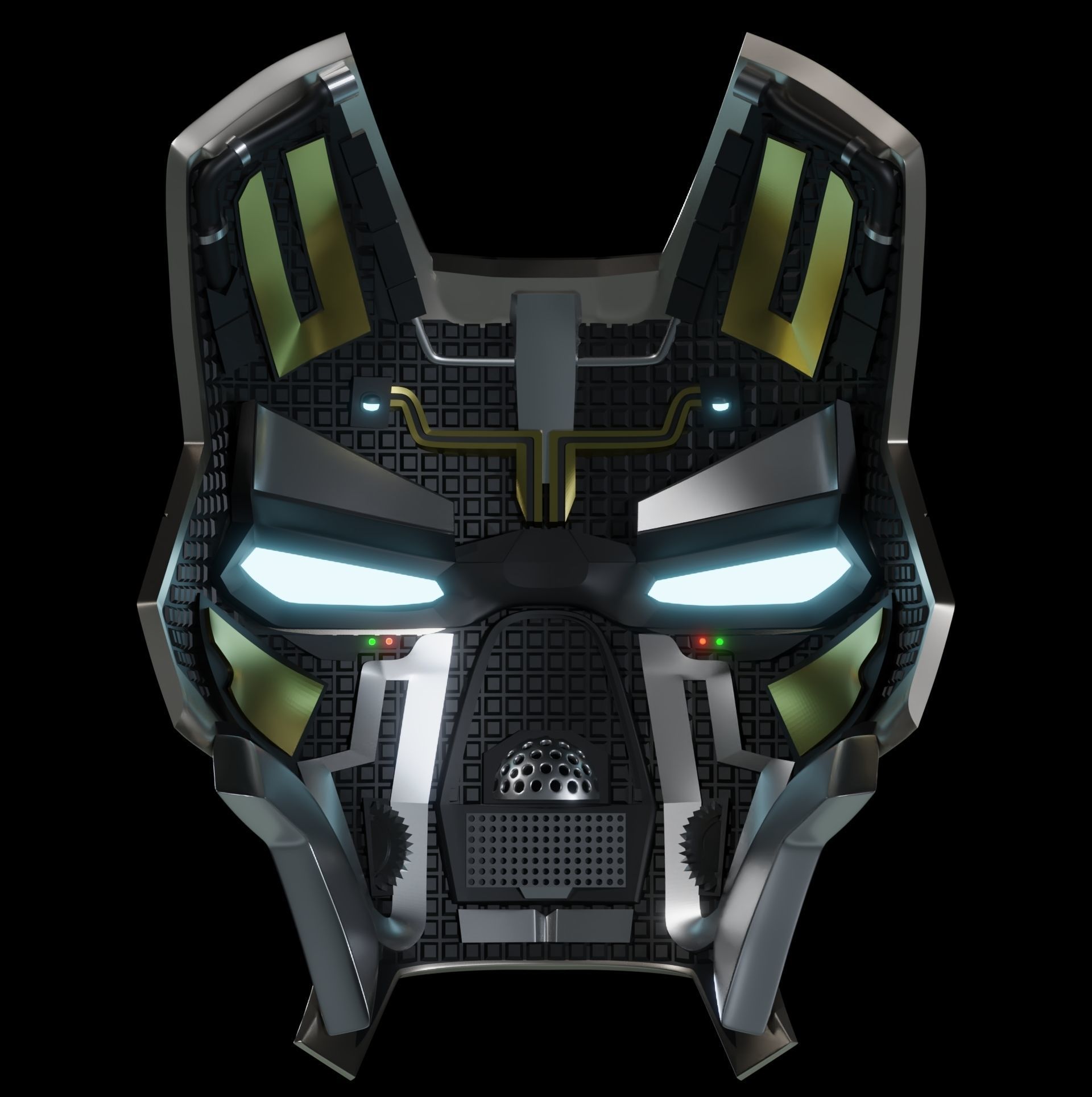 Iron Man Mk 42 Mk 43 Mark 42 Mark 43 Plain 3D Printable Helmet 3D print model_5