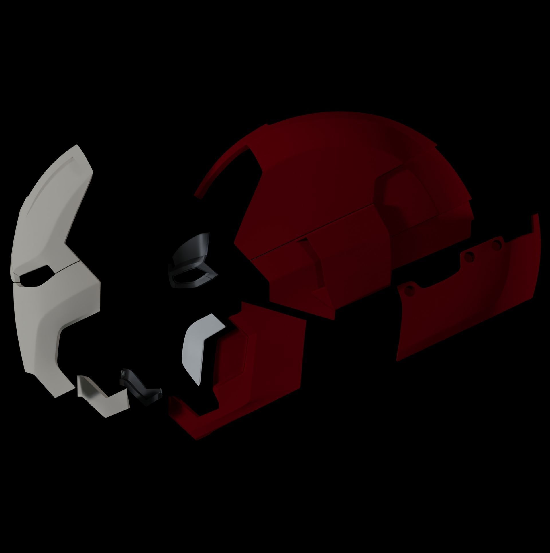 Iron Man Mk 42 Mk 43 Mark 42 Mark 43 Plain 3D Printable Helmet 3D print model_8