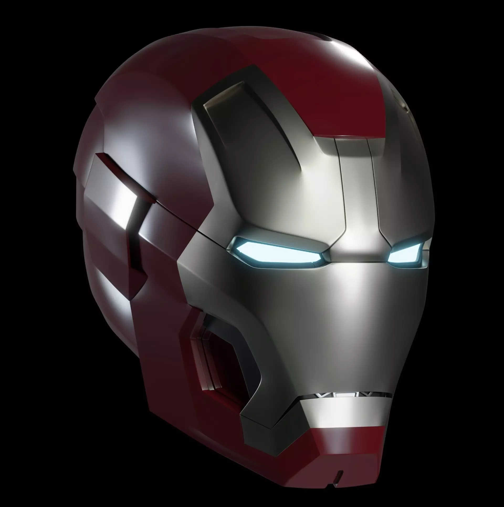 Iron Man Mk 42 Mk 43 Mark 42 Mark 43 Plain 3D Printable Helmet 3D print model_1