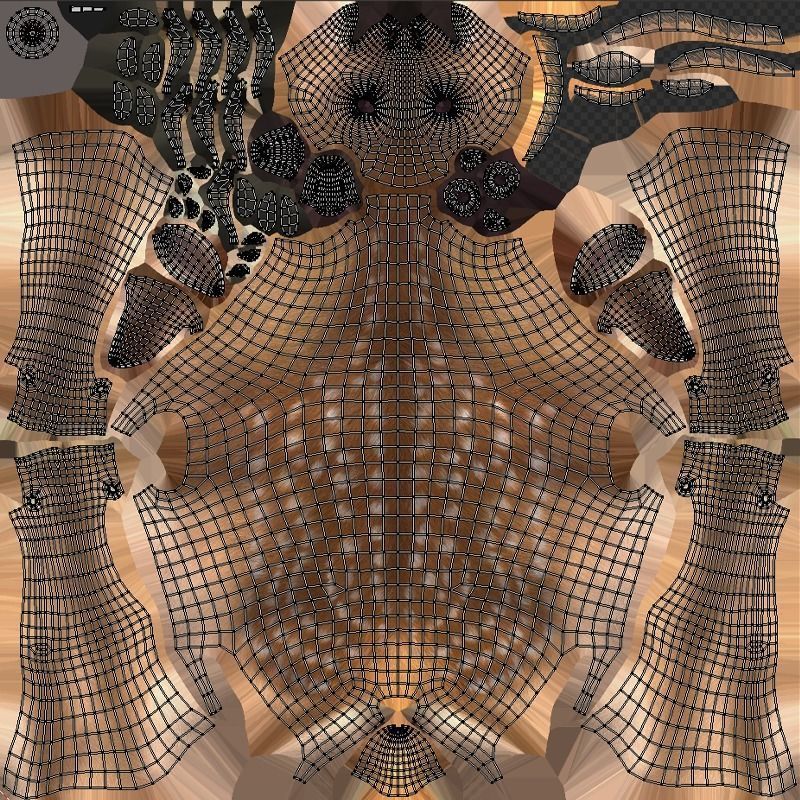 Red Deer Family Low-poly 3D model_40