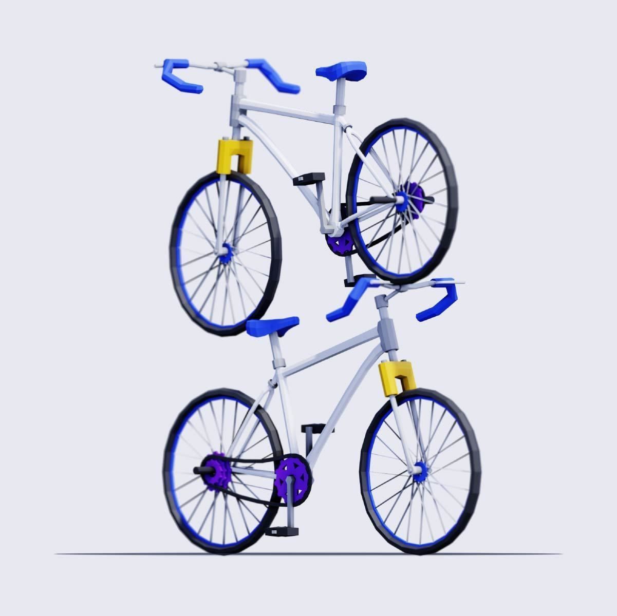 Exercising People - Animated and Rigged Low-poly 3D model_9