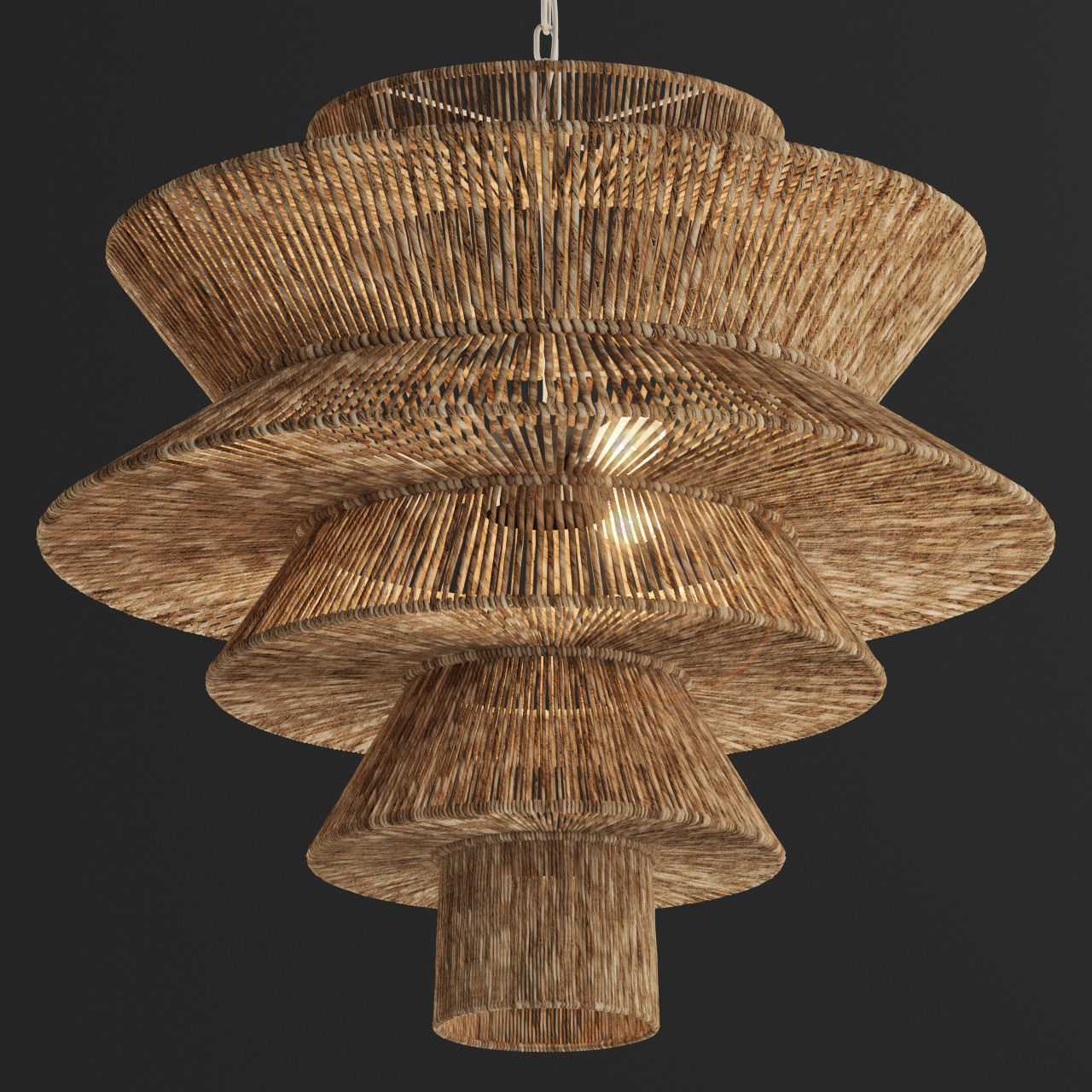 Newport Natural Chandelier 3D model_1