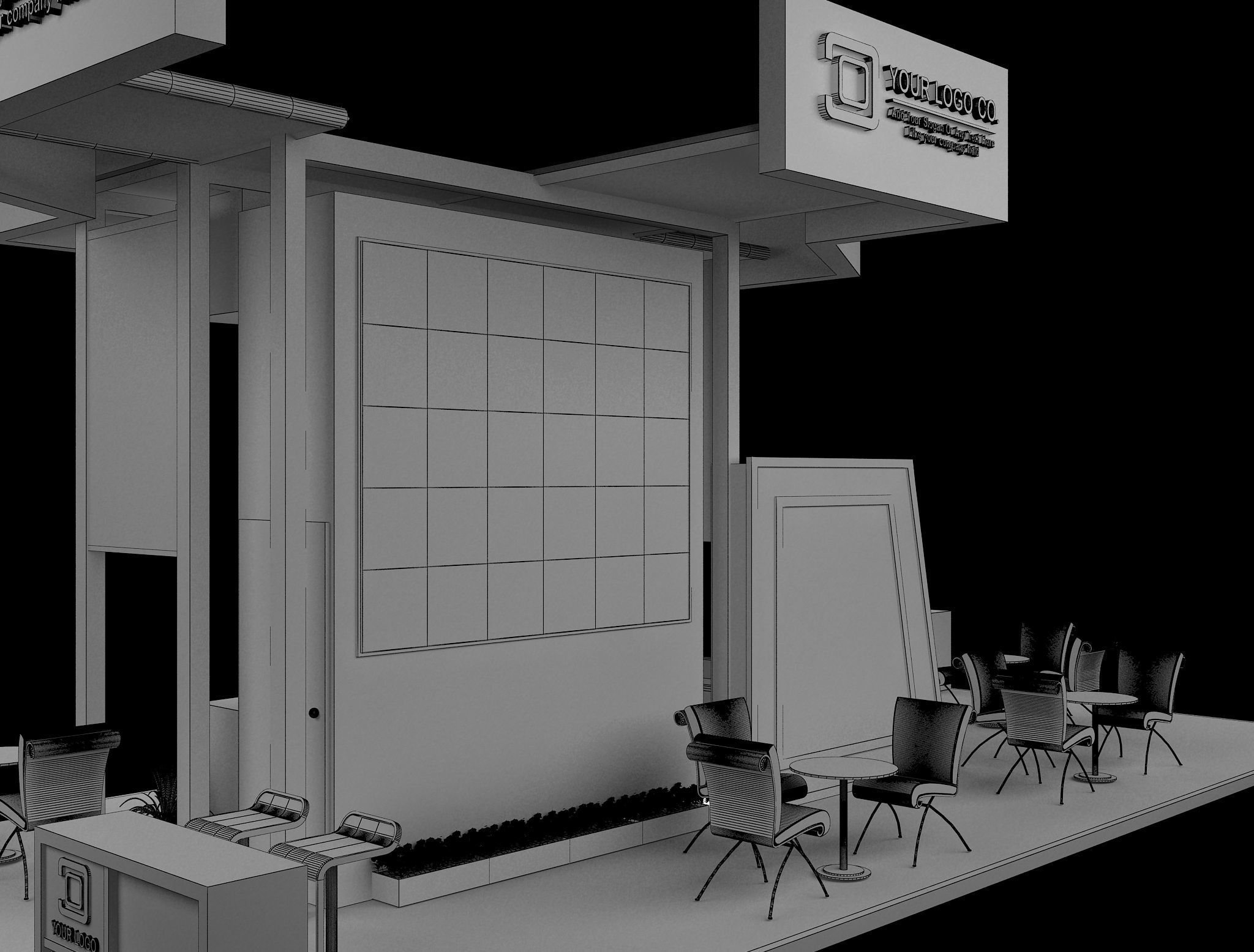 Booth Exhibition Stand a627 3D model_15