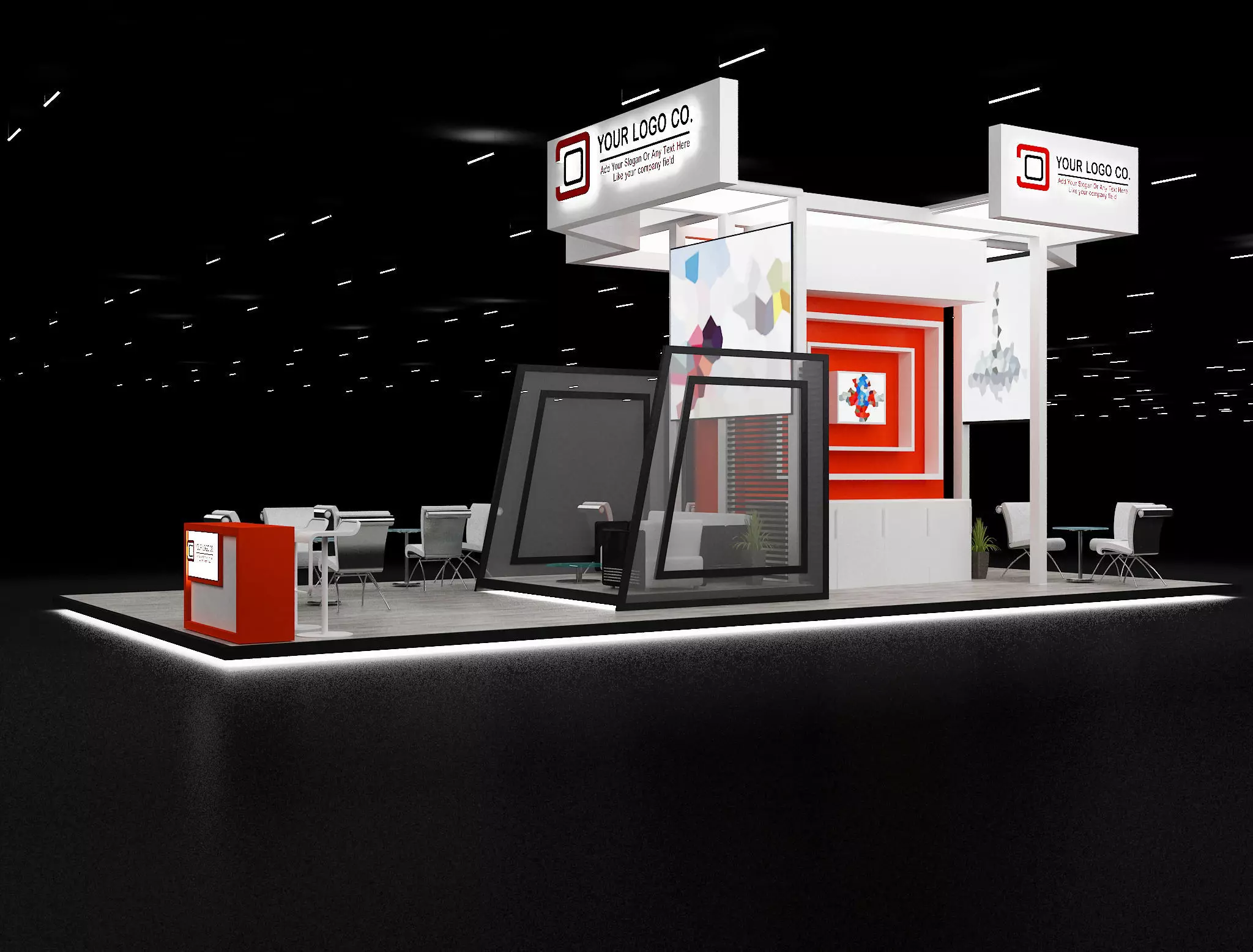 Booth Exhibition Stand a627 3D model_0