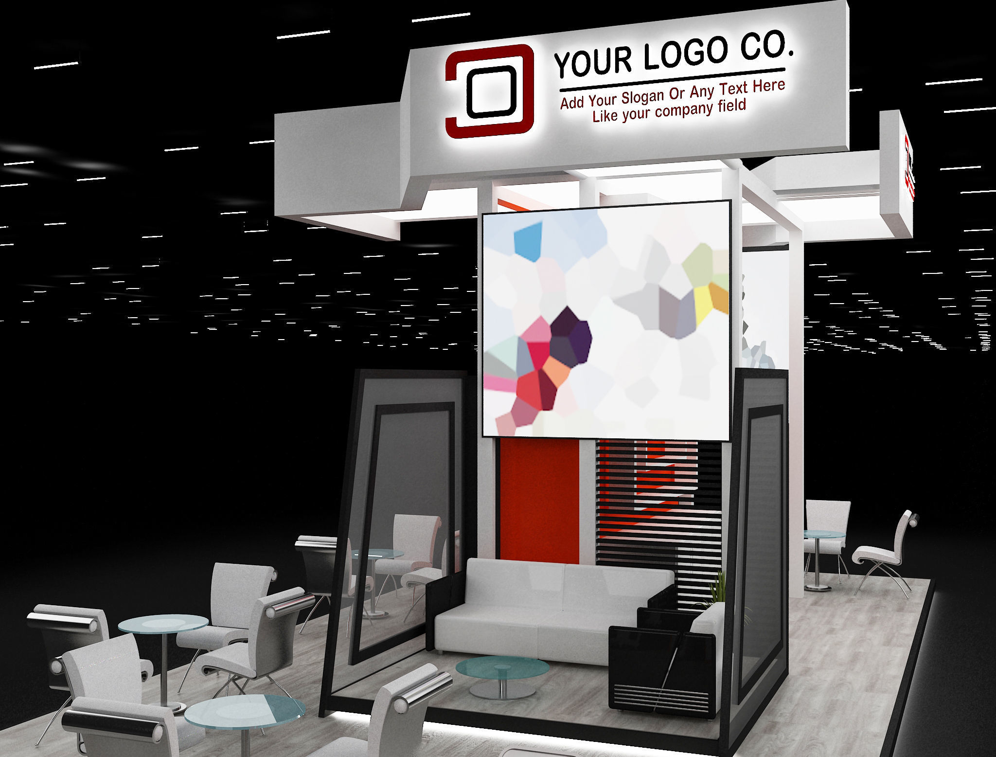 Booth Exhibition Stand a627 3D model_2