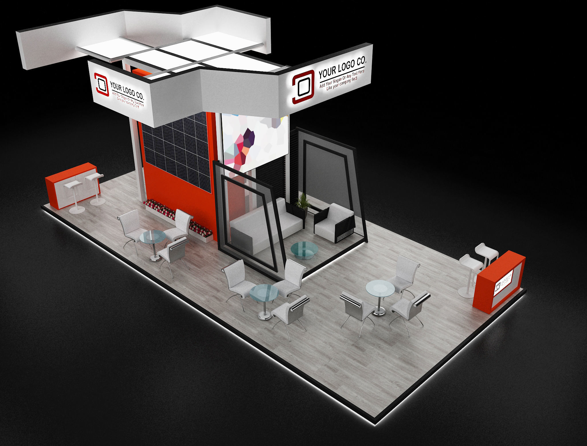 Booth Exhibition Stand a627 3D model_6
