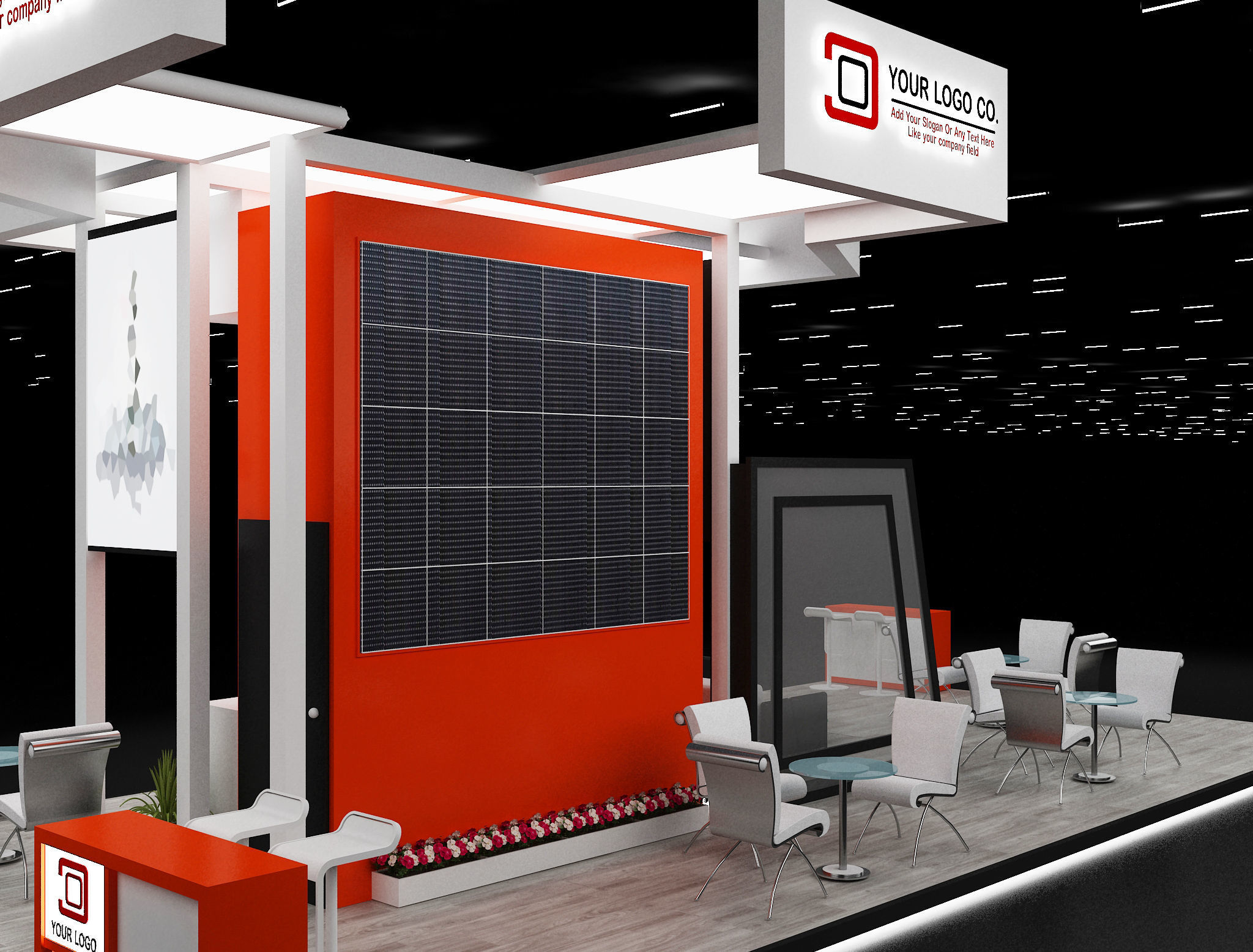 Booth Exhibition Stand a627 3D model_14
