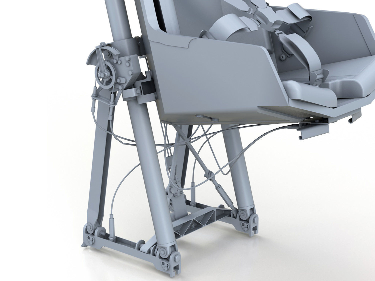 Helicopter Pilot Seat 3D model CGTrader