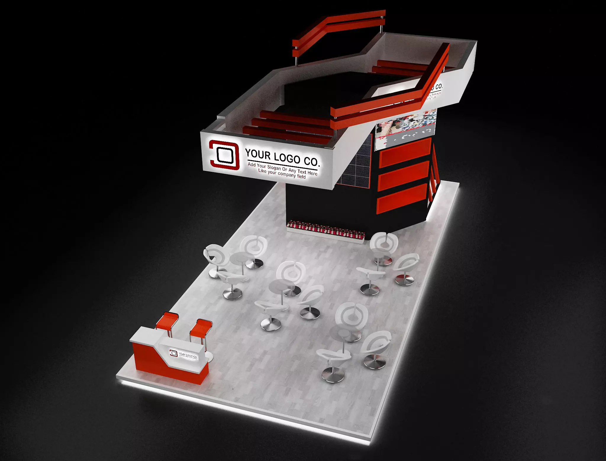 Booth Exhibition Stand a628 3D model_0