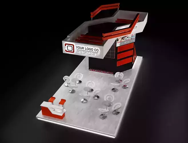 Booth Exhibition Stand a628 3D model