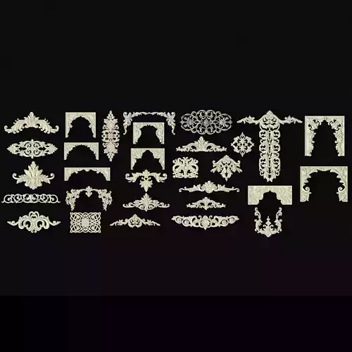 Collection 30 high quality center decors for furniture ornaments