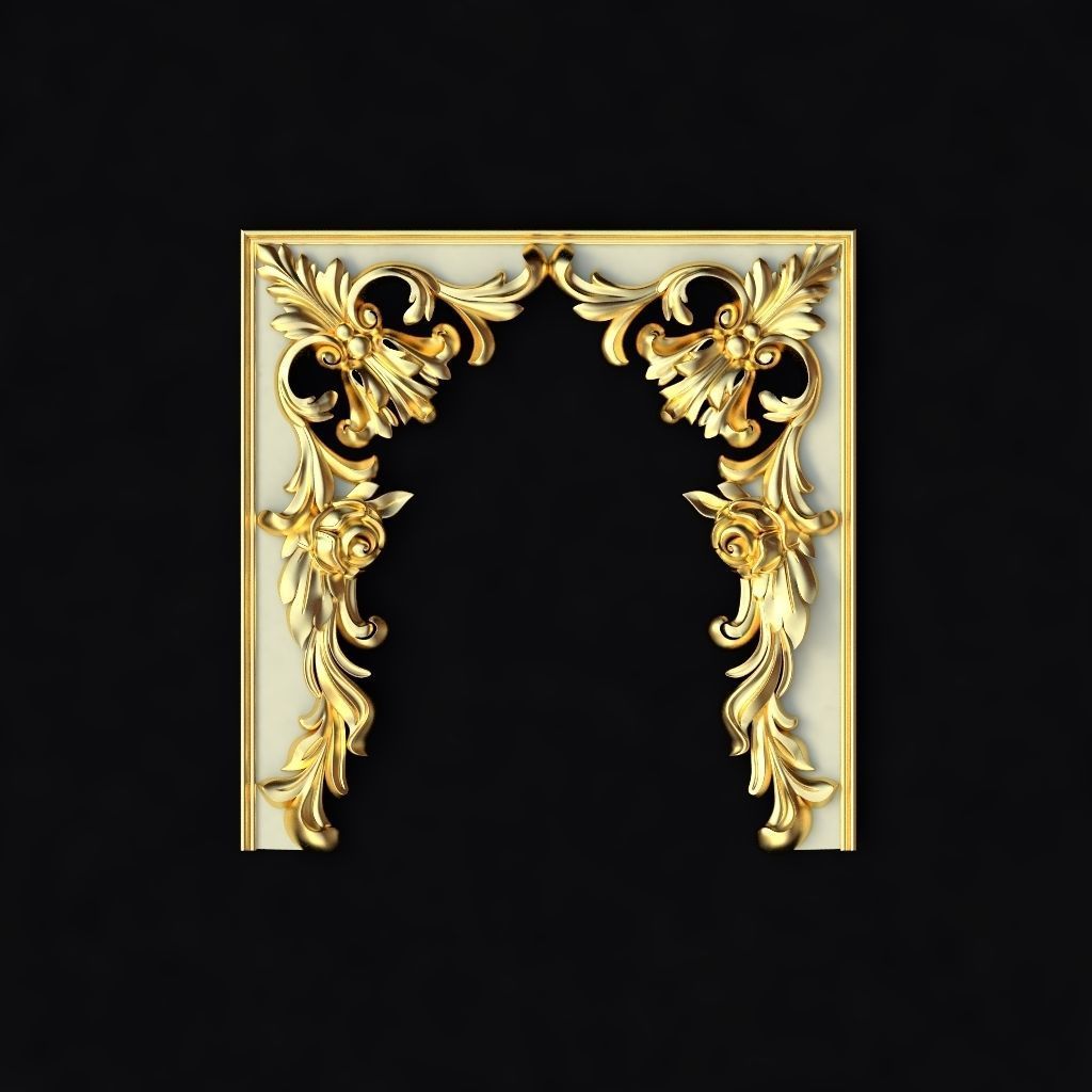 Collection 30 high quality center decors for furniture ornaments 3D model_10