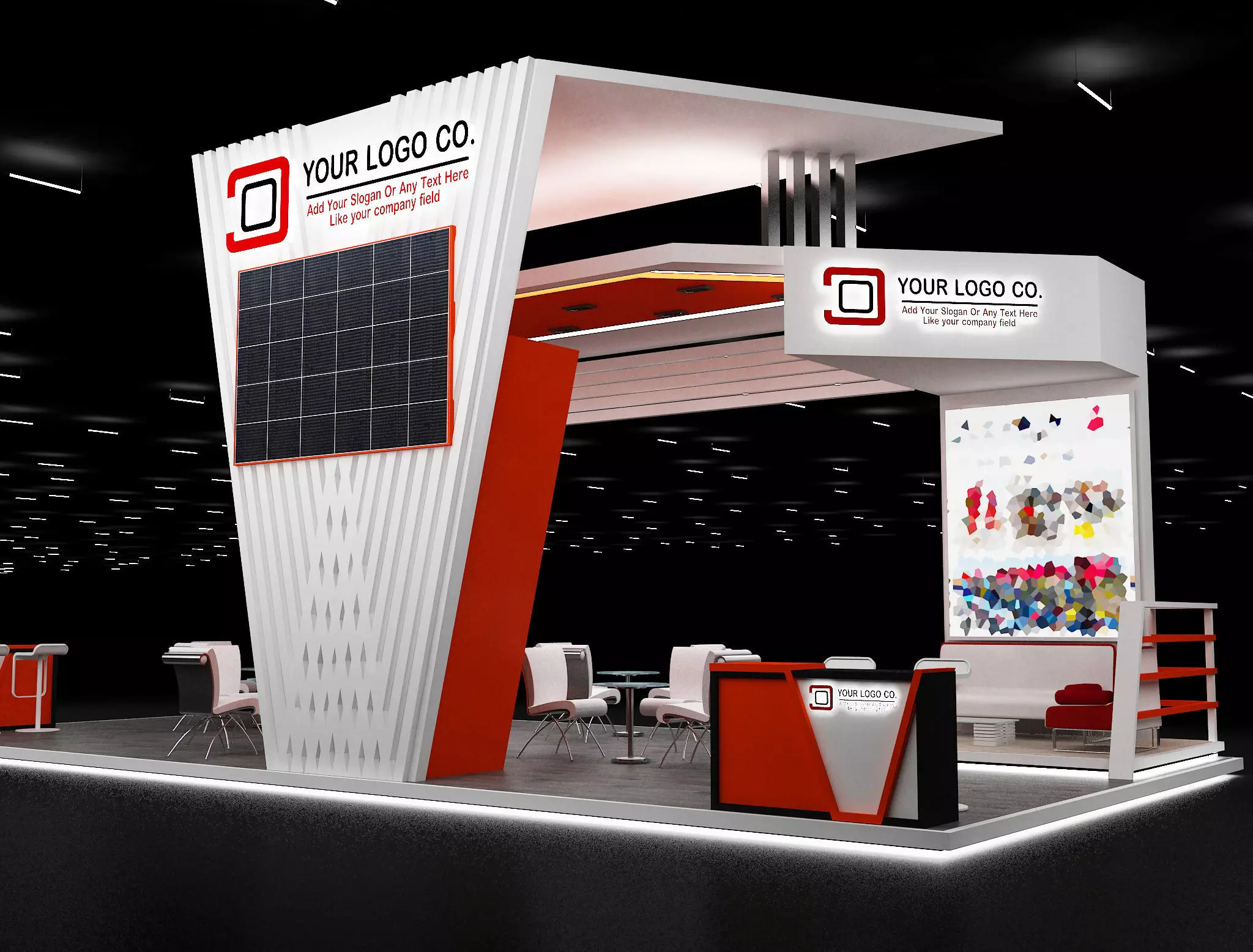 Booth Exhibition Stand a629 3D model_0