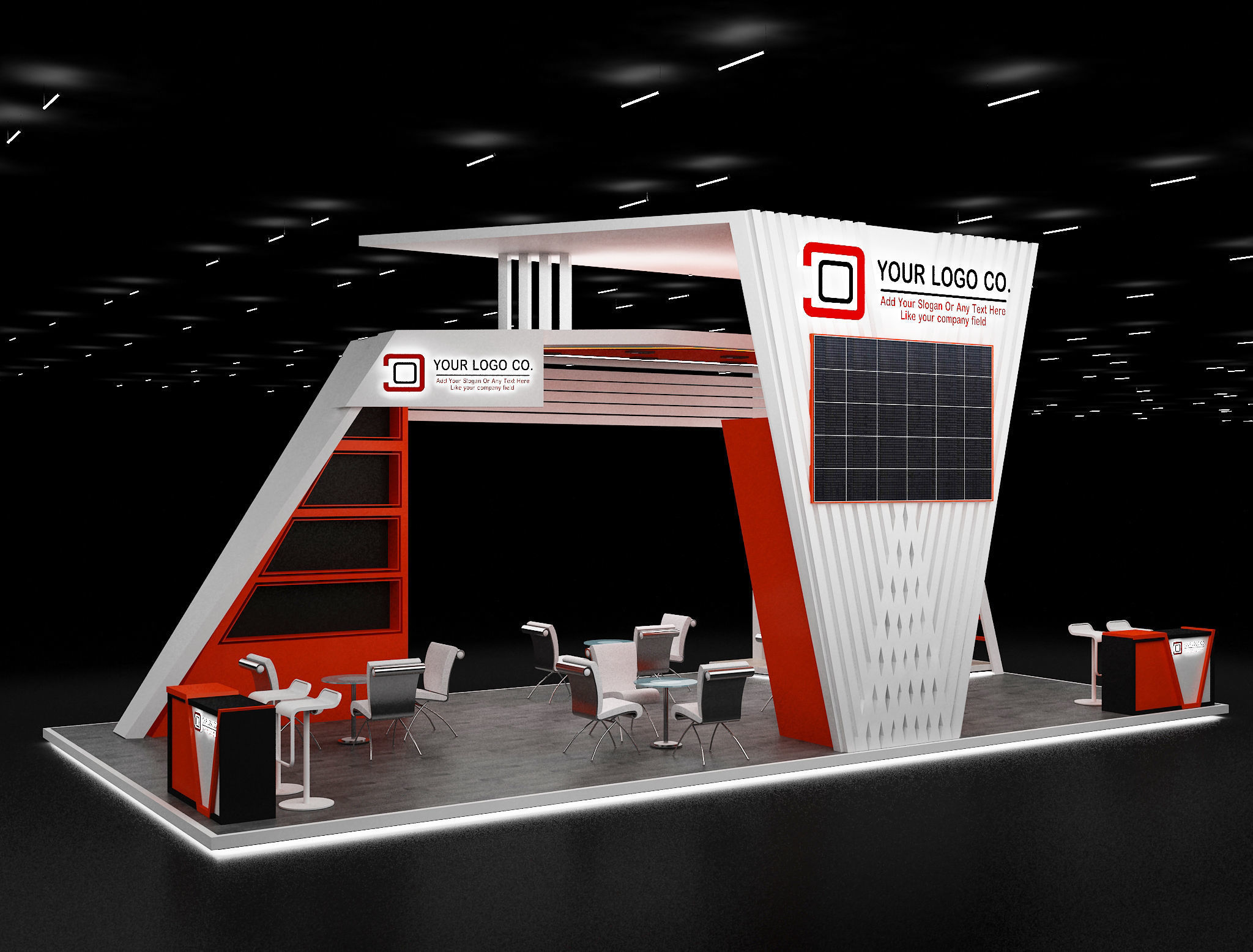 Booth Exhibition Stand a629 3D model_6