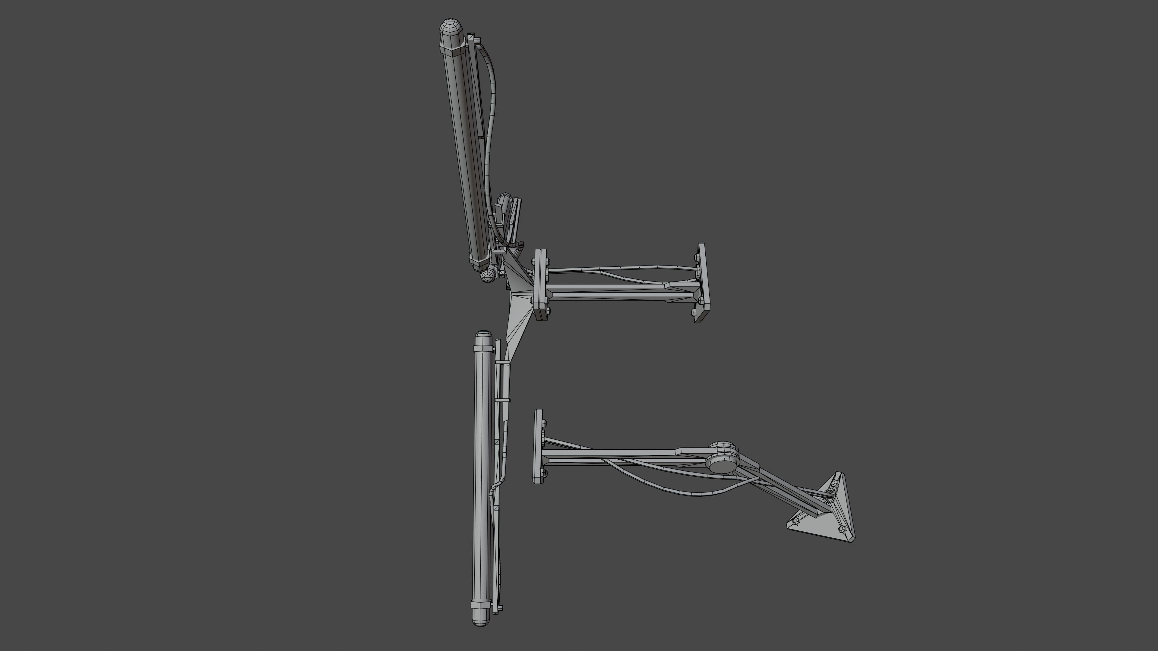 Cyberpunk triple light Low-poly 3D model_12