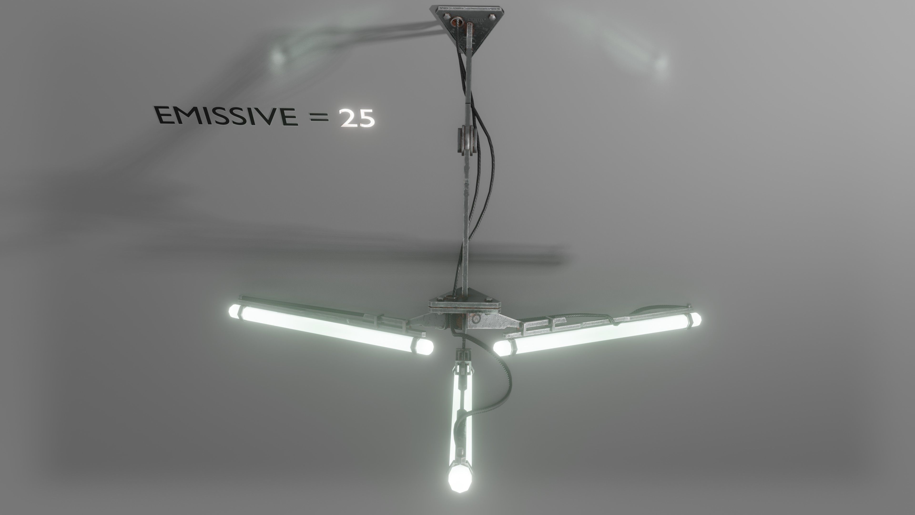 Cyberpunk triple light Low-poly 3D model_11