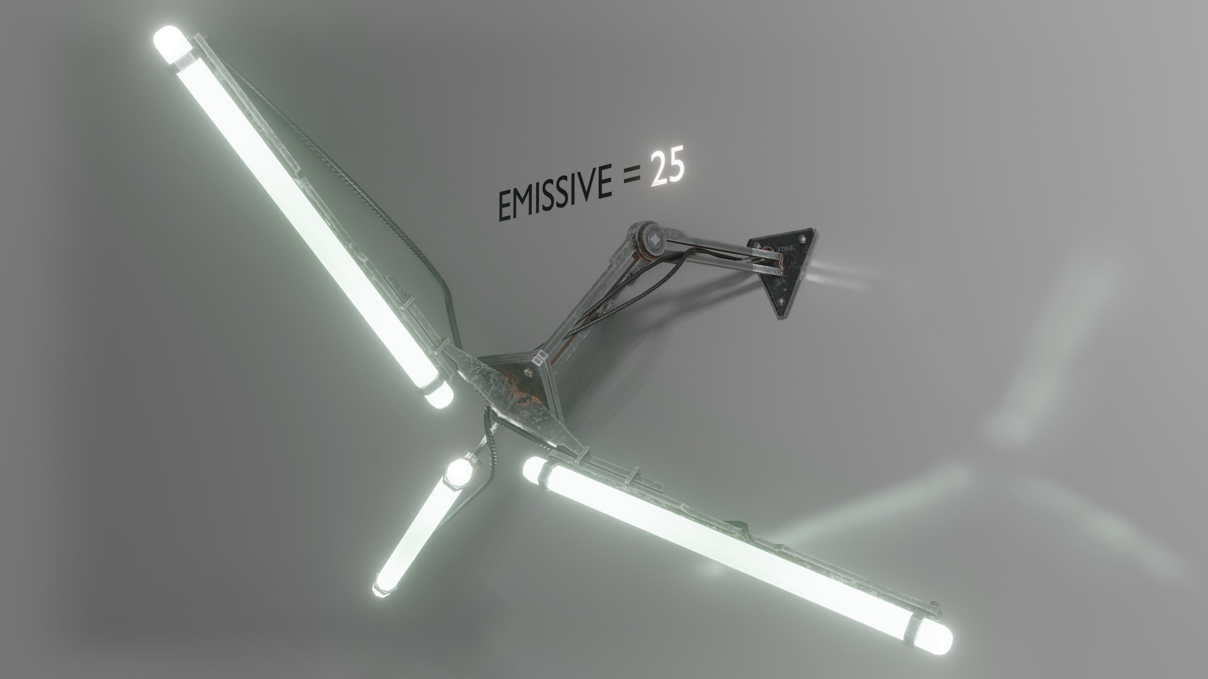 Cyberpunk triple light Low-poly 3D model_10