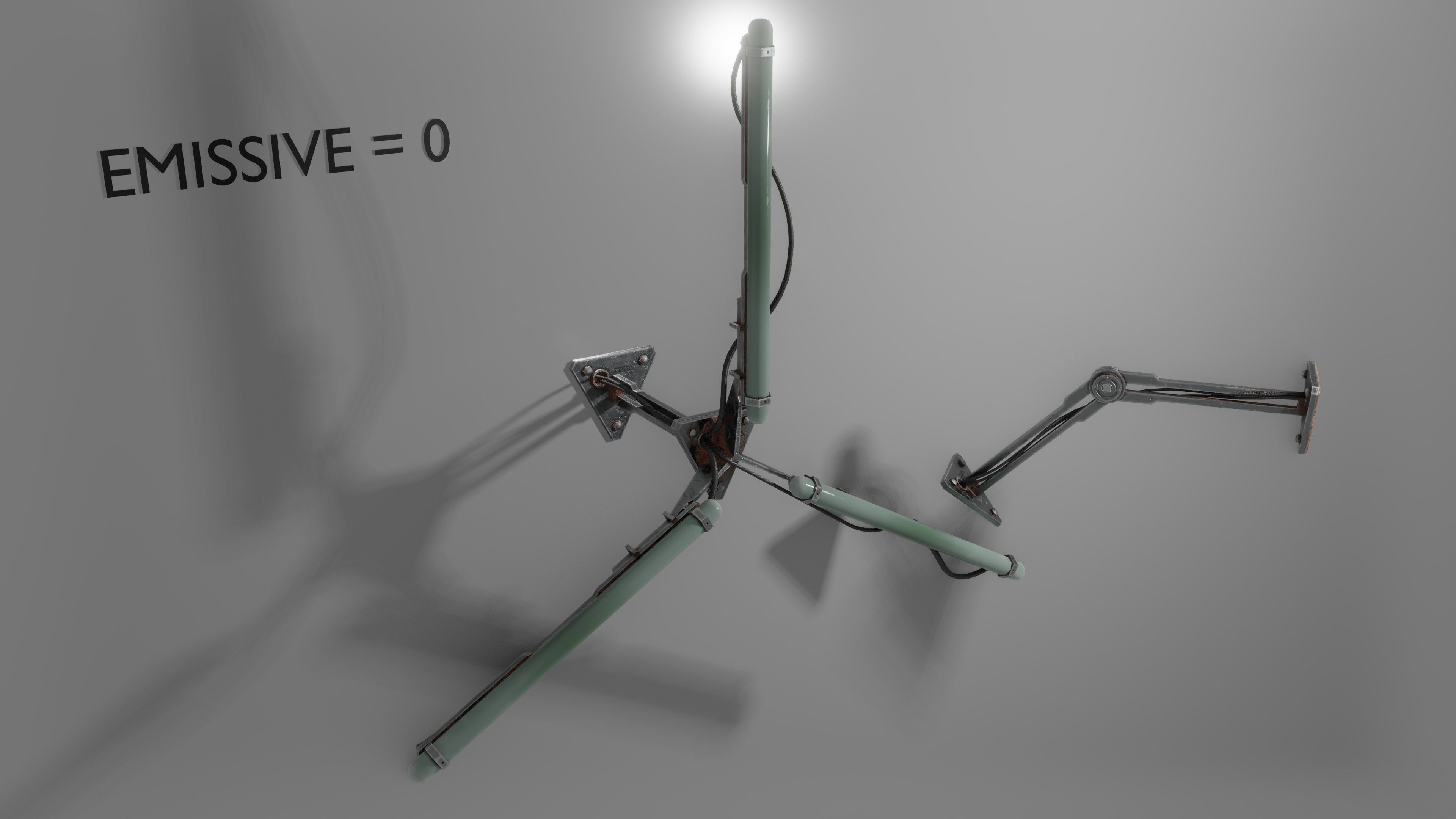 Cyberpunk triple light Low-poly 3D model_9