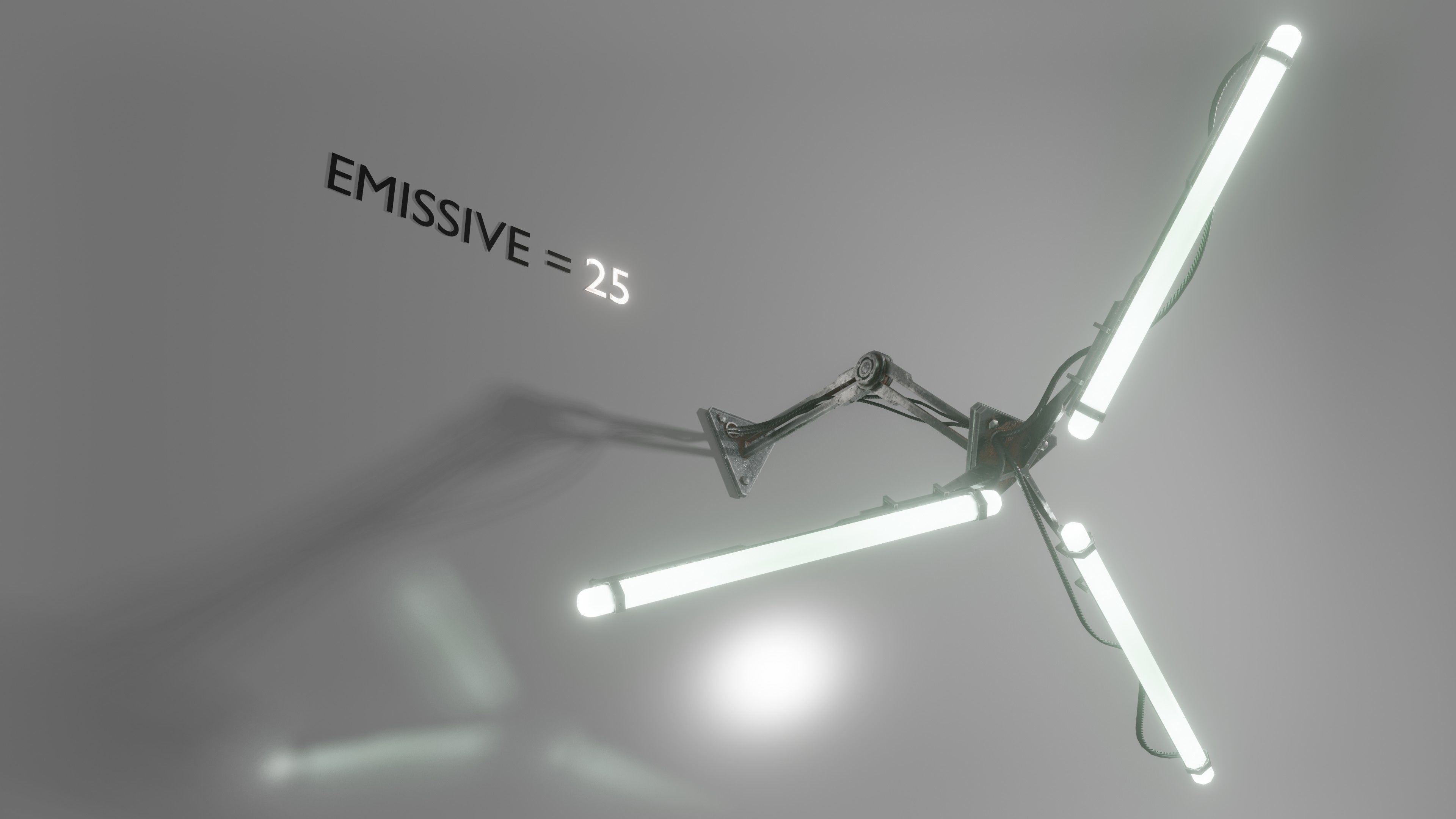 Cyberpunk triple light Low-poly 3D model_8