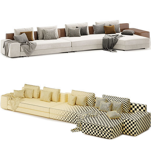 Daniels sofa set  3D model 3