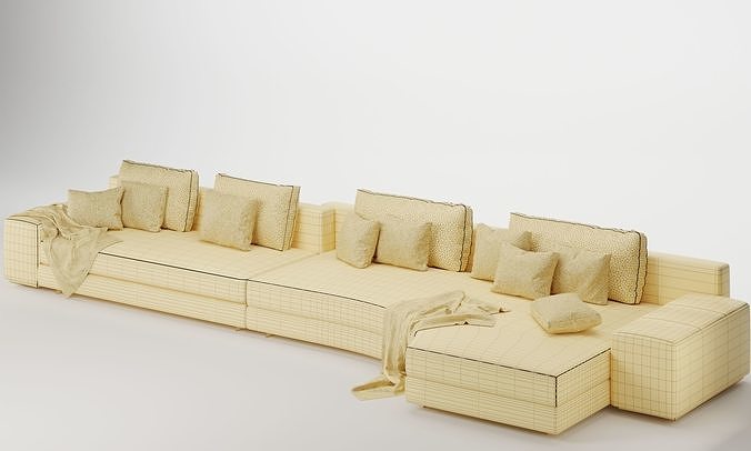 Daniels sofa set  3D model 4