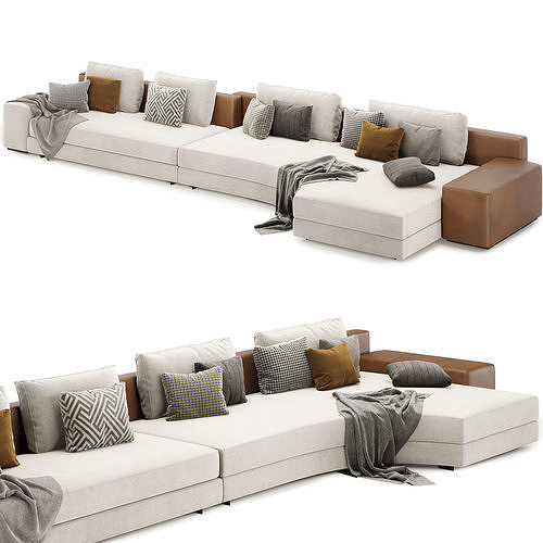 Daniels sofa set  3D model 2
