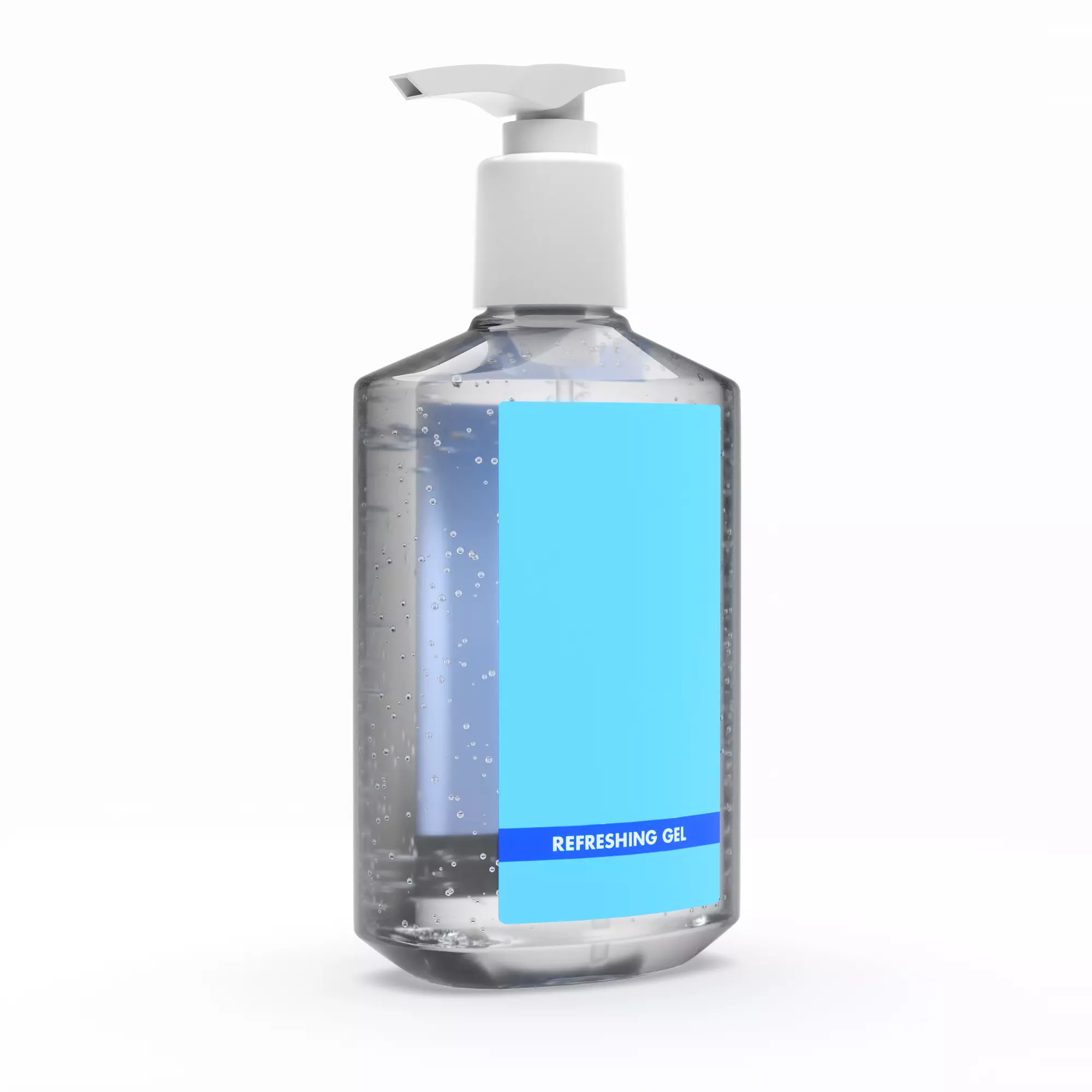 Hand Sanitizer gel bottle for AR Close up Commercial rendering 3D model