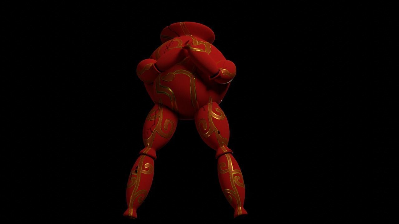 lowpoly vase Character  for games-3d model Low-poly 3D model_10