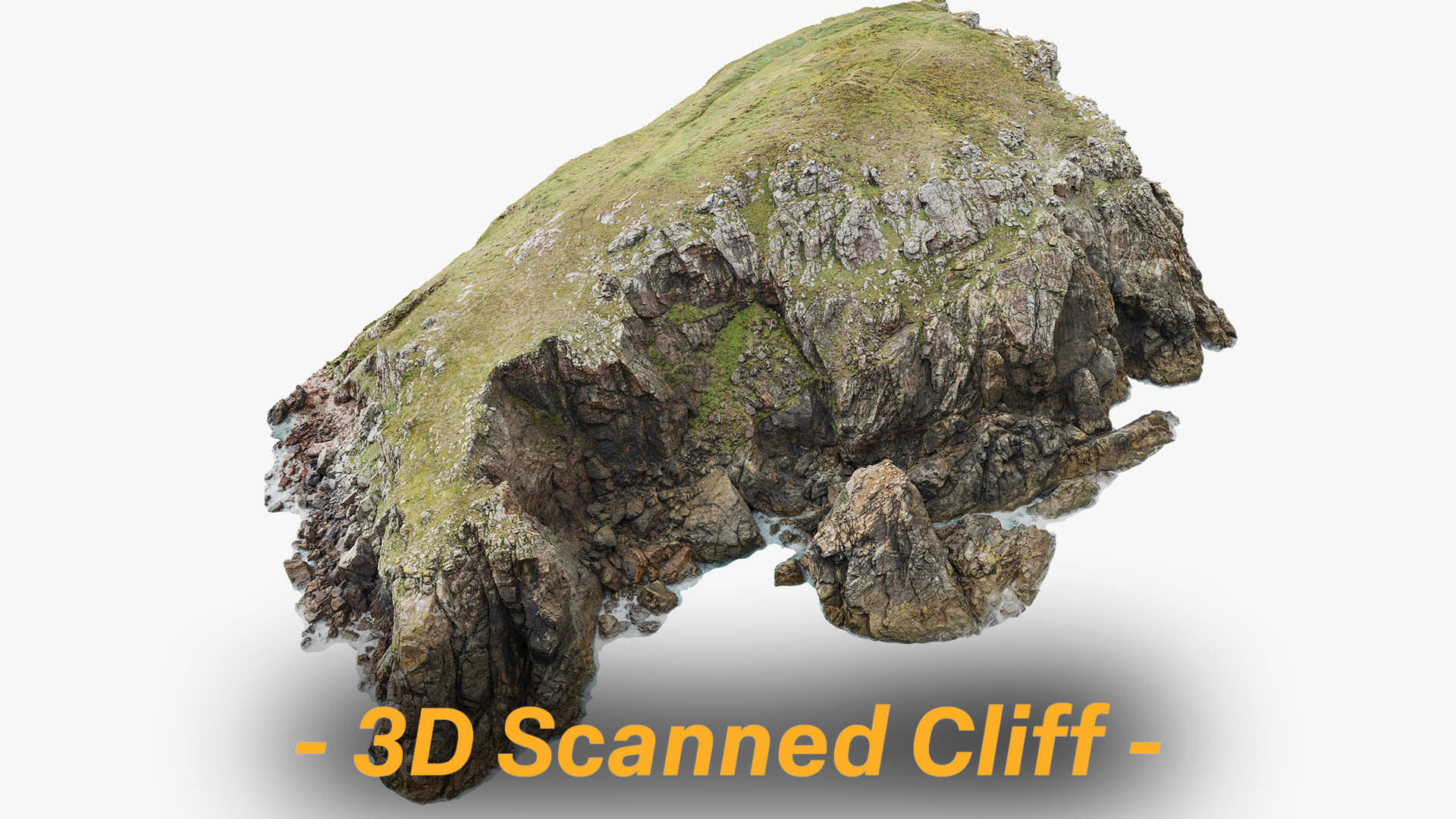 Large Coast Line Cliff PBR Scan Low-poly 3D model_0