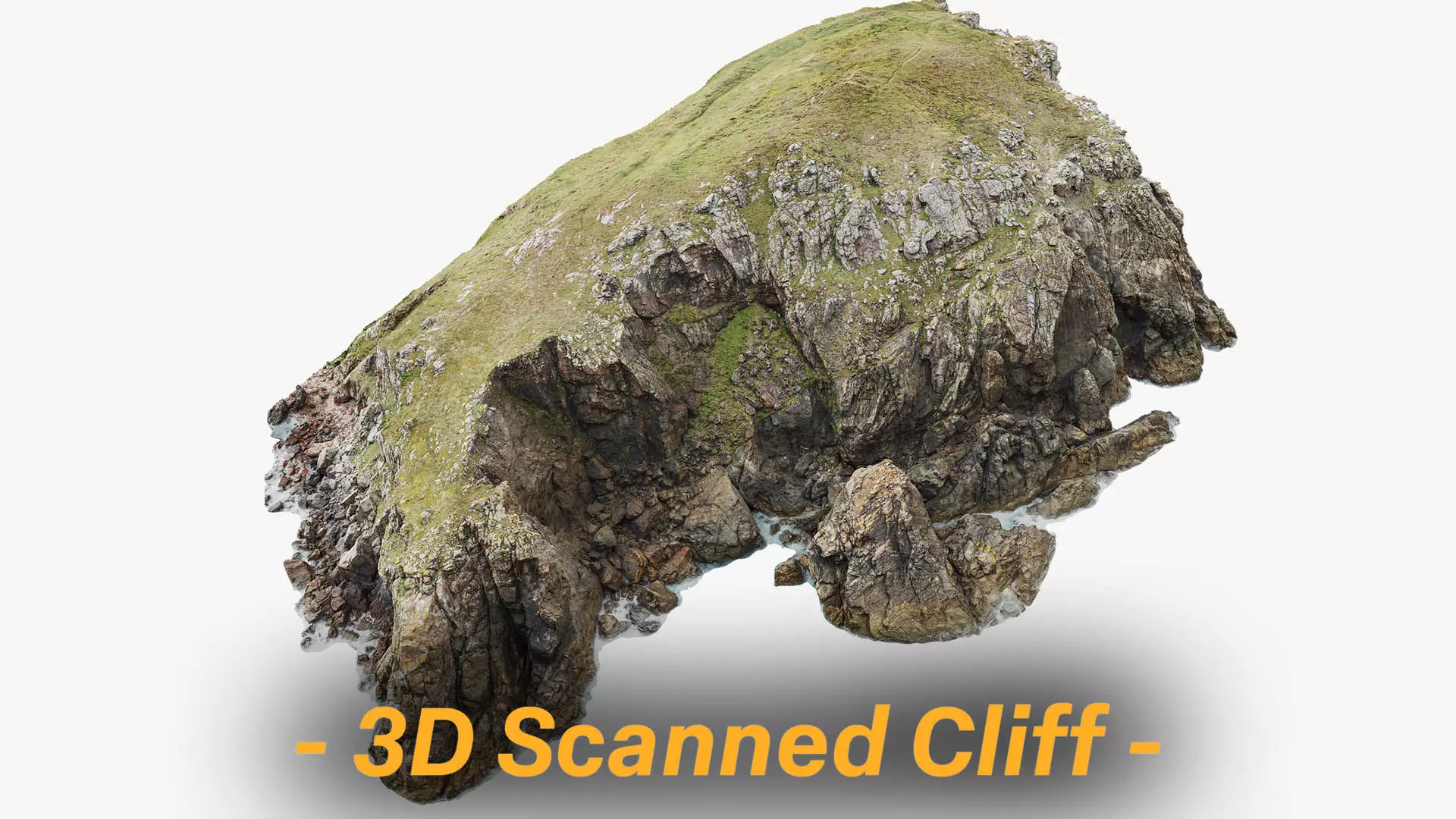 Large Coast Line Cliff PBR Scan Low-poly 3D model_0