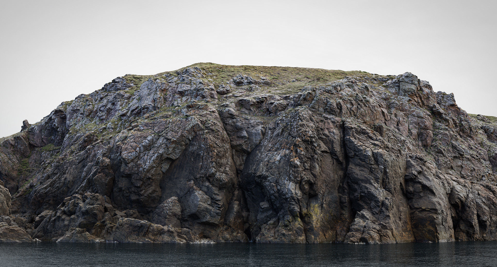 Large Coast Line Cliff PBR Scan Low-poly 3D model_13