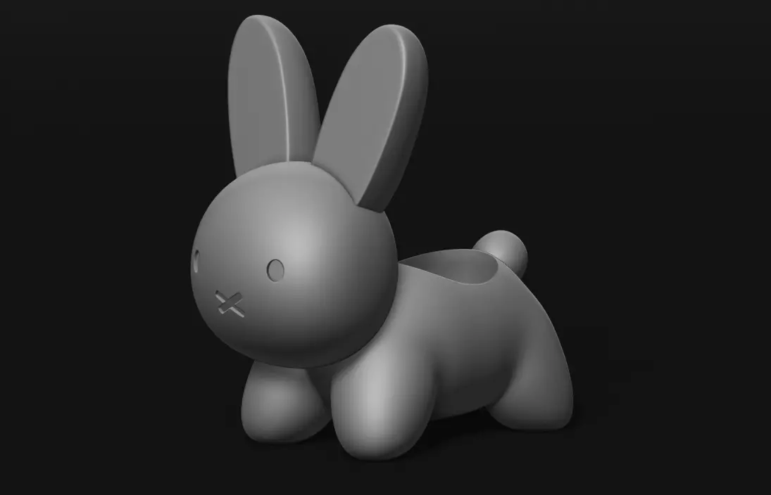 Rabbit planter 3D print model