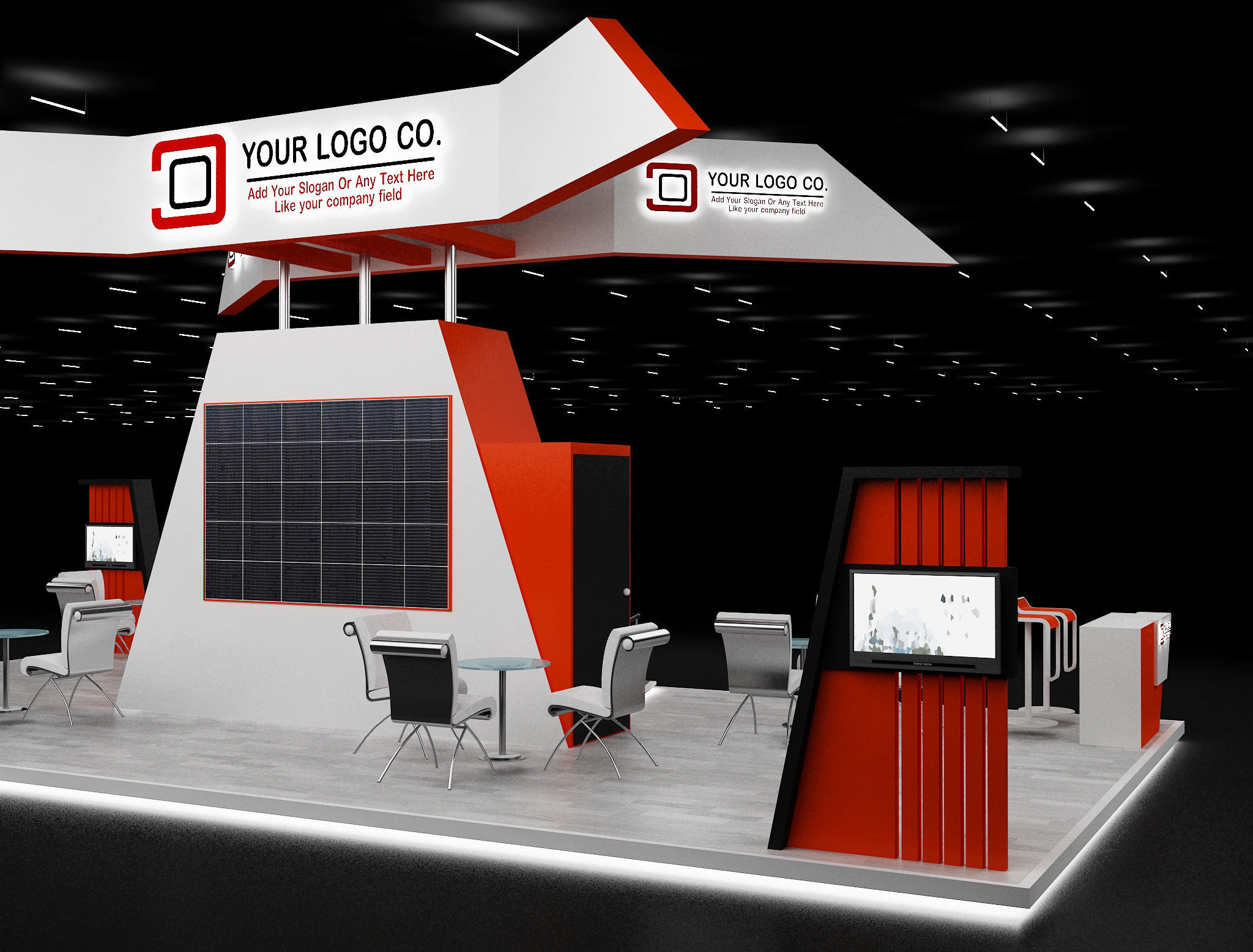 Booth Exhibition Stand a630 3D model_8